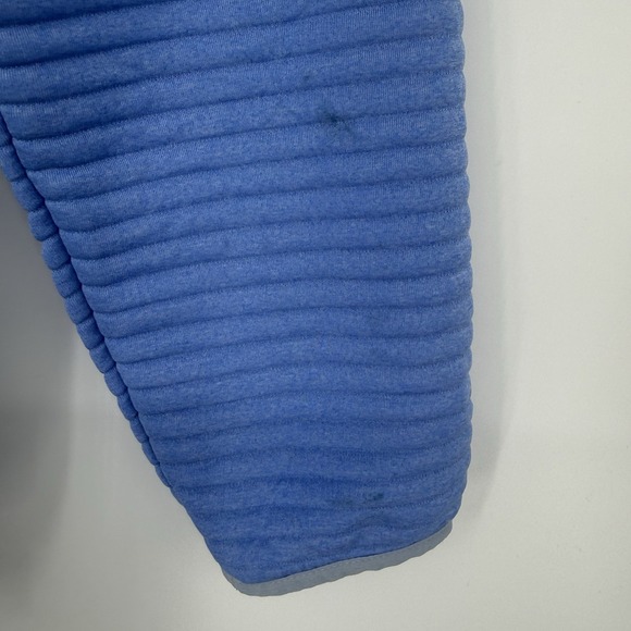 LL Bean Airlight Full Zip Sweatshirt Women Medium Blue Ribbed Shacket Jacket - Picture 4 of 6